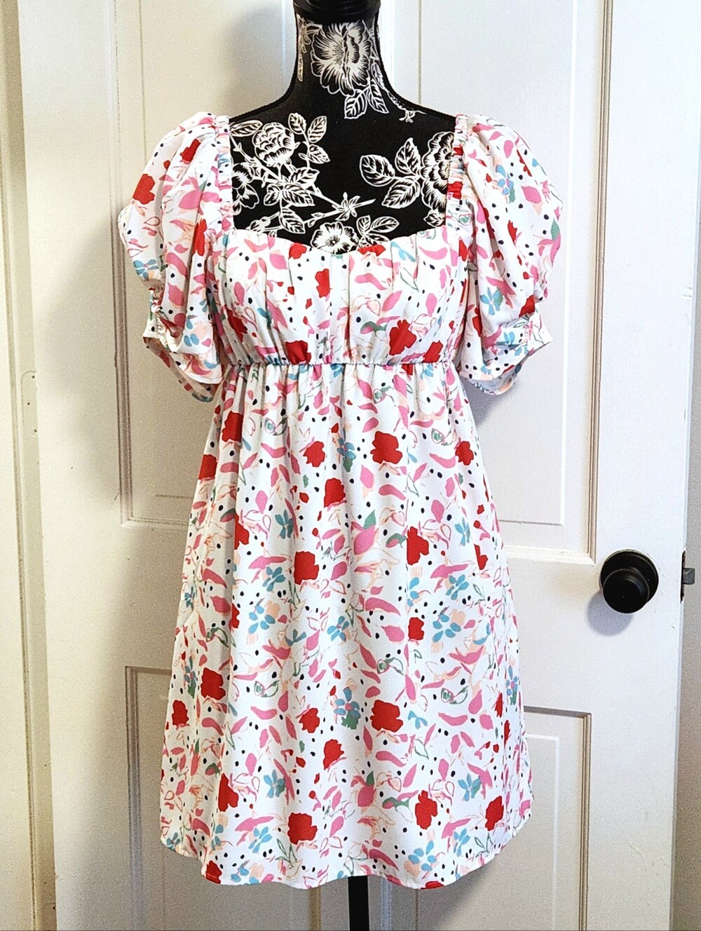 💗HTF Crosby💗 - Pink/White/Multi Hunter S/S Babydoll Dress